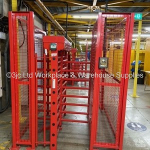 Used Full Height Twin Turnstile With Secure Gates
